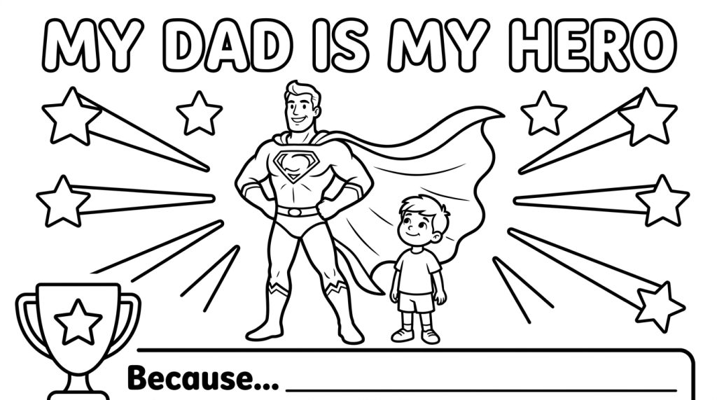 11 Free All About My Dad Coloring Printables for Kids (Fun Father's Day Activity Pages)
